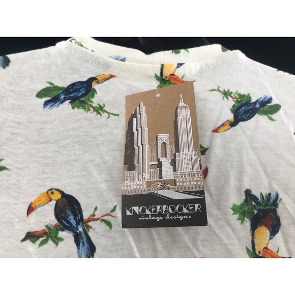 Men's cotton Toucan T Shirt white Knickerbocker size M New tags - Picture 6 of 7